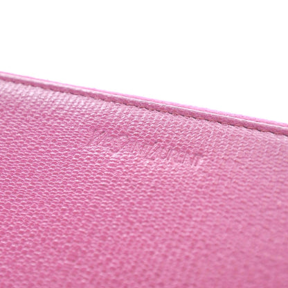 Saint Laurent Textured Leather Chyc Wallet Fuchsia 4 of 5