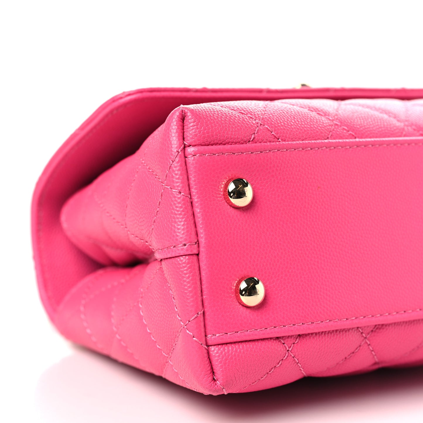 Caviar Quilted Mini Coco Handle Flap Rose