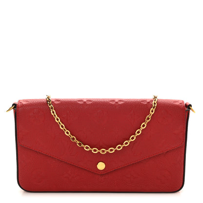 Louis Vuitton Empreinte Pochette Felicie Chain Wallet Scarlet 3 of 10