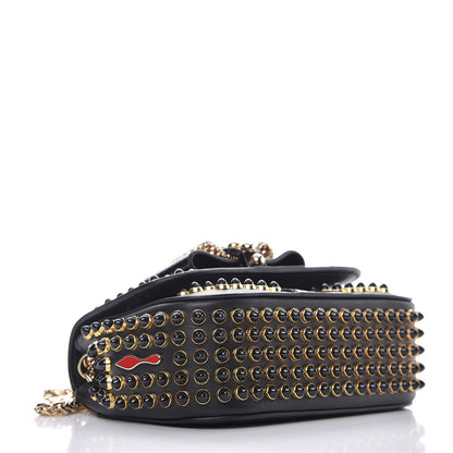 Christian Louboutin Calfskin Cabo Sweety Charity Crossbody Bag Black Gold 4 of 8
