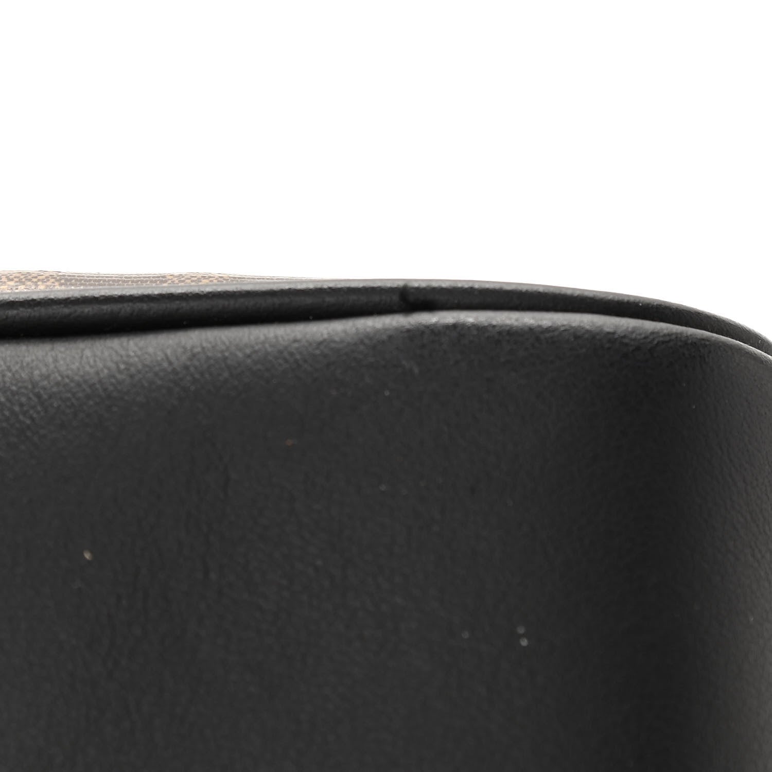 Fendi Glazed Fabric Vitello Century FF 1974 Stamp Patch Mini Camera Case Mogano Panna Black 14 of 14