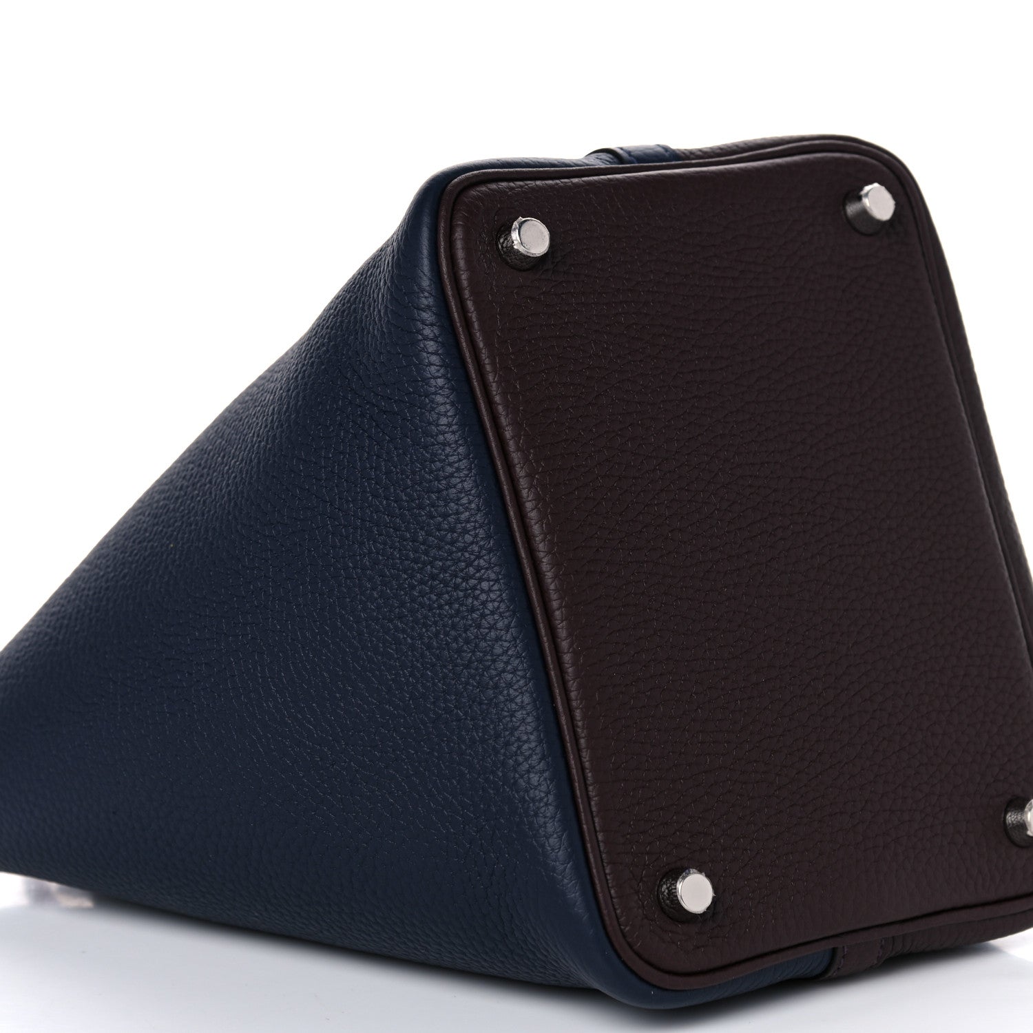 Hermes Taurillon Clemence Casaque Picotin Lock 18 PM Bleu Nuit Rouge Sellier Framboise 8 of 10