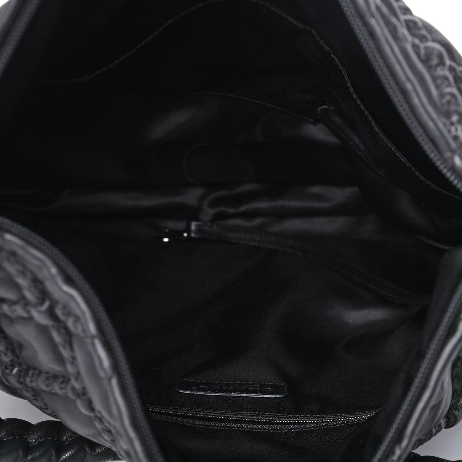 Chanel Quilted Lambskin Hidden Chain Hobo Black 4 of 4