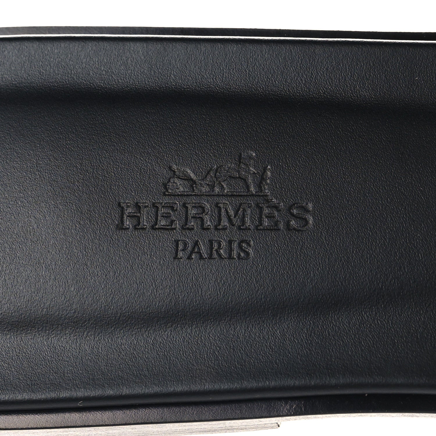 Hermes Box Calfskin Oran Sandals 41 Black 9 of 10