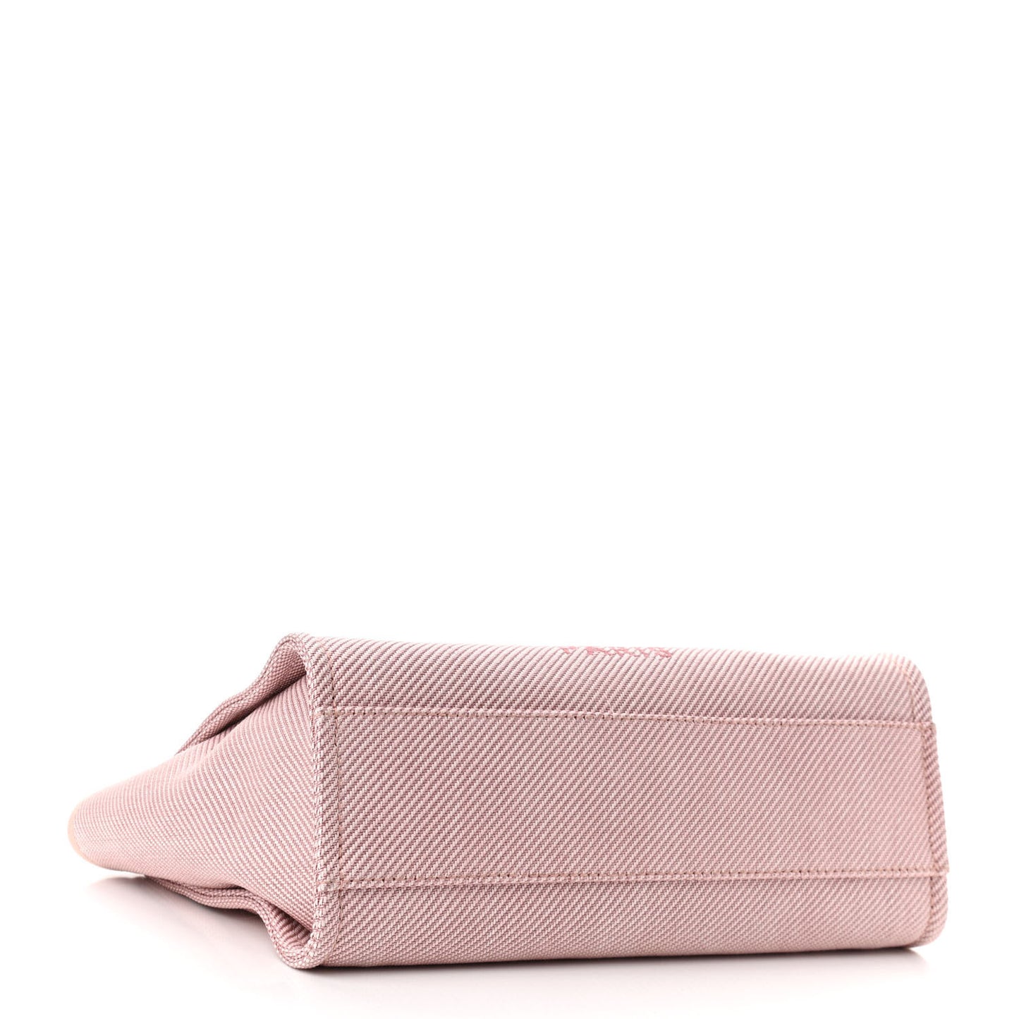 Mixed Fibers Calfskin Small Deauville Tote Rose Pink