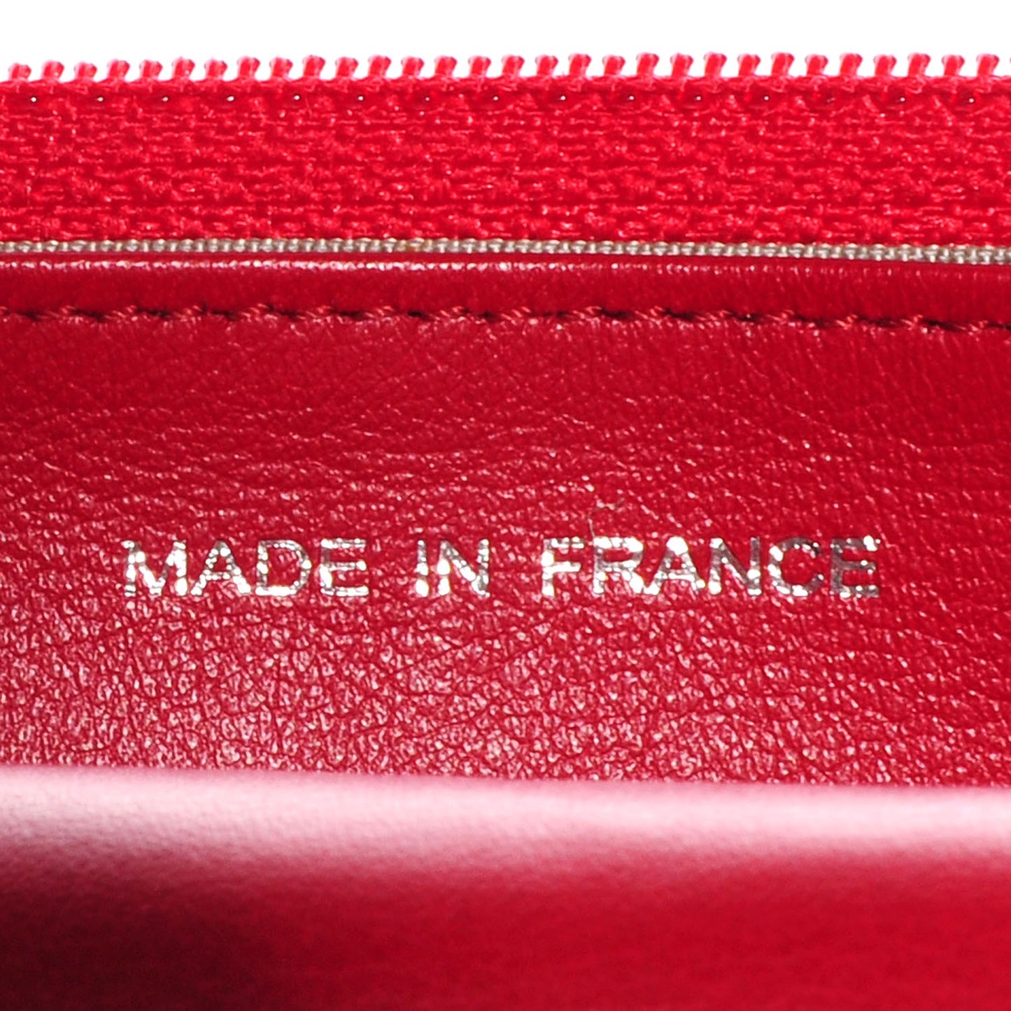 Patent Quilted Brilliant Wallet On Chain WOC Red