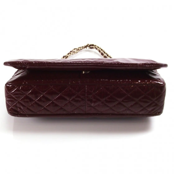 Chanel Patent Classic Flap Bordeaux Burgundy 4 of 12