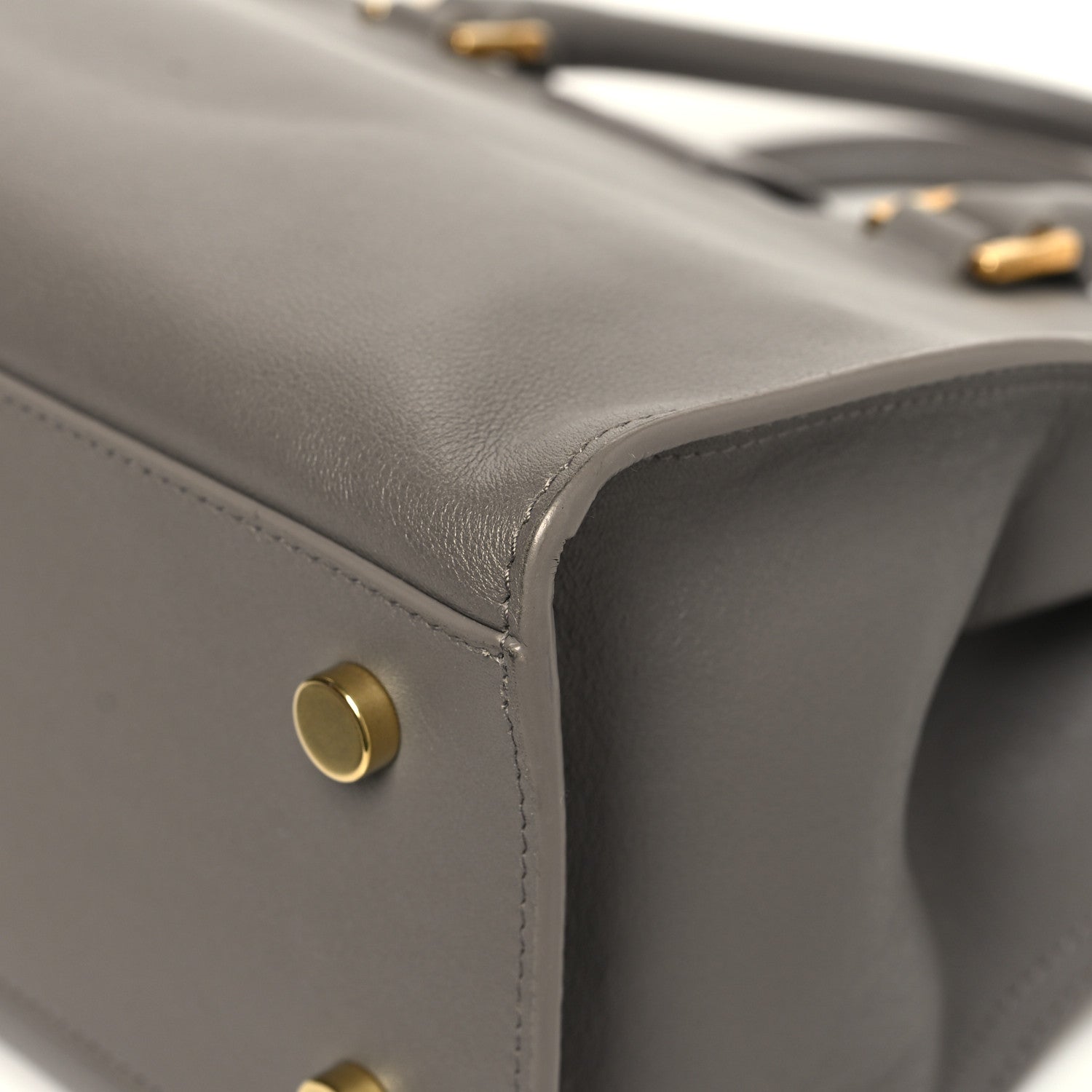 Saint Laurent Calfskin Monogram Baby Cabas Fog 12 of 12