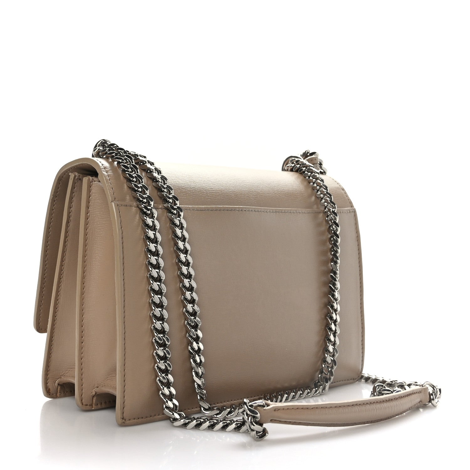 Saint Laurent Calfskin Medium Monogram Sunset Dark Beige 3 of 8