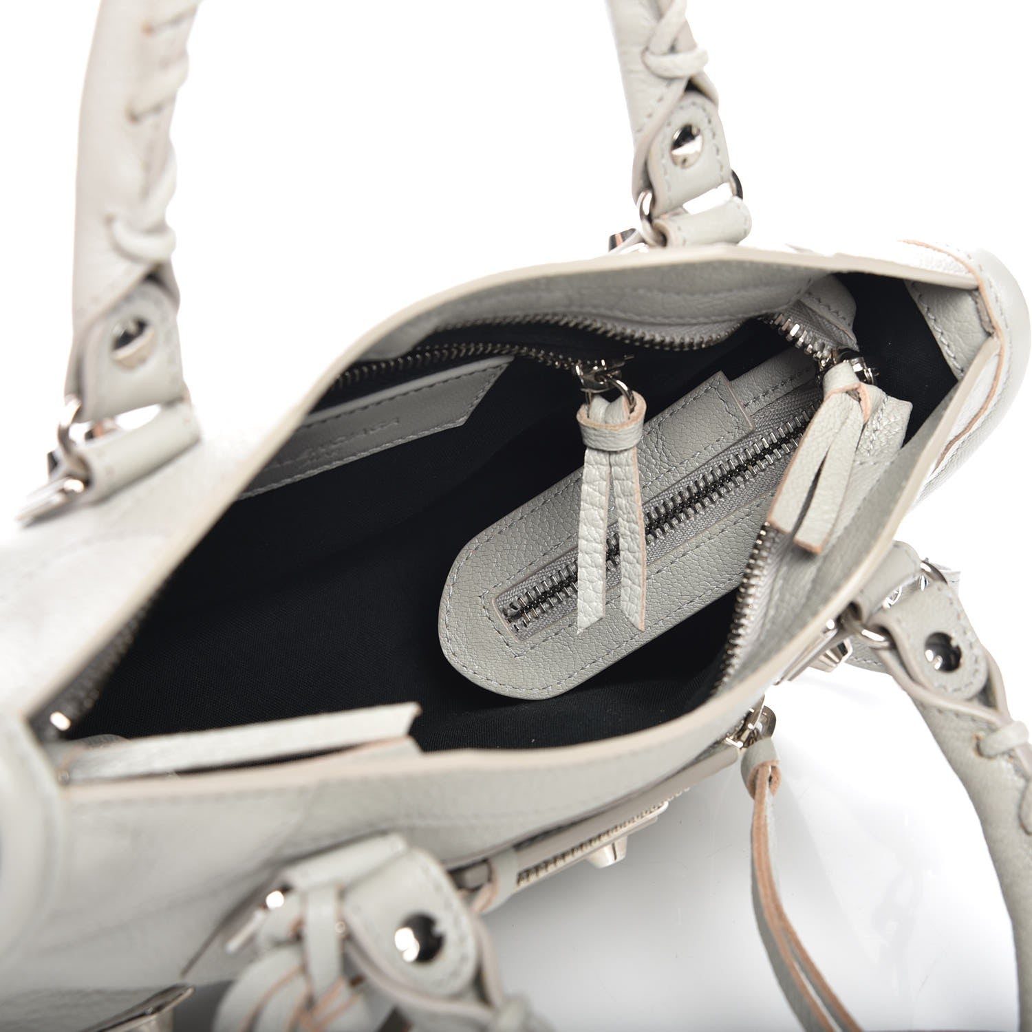 Balenciaga Chevre Silver Metallic Edge Hardware Classic Hardware Mini City Gris Glace 5 of 7