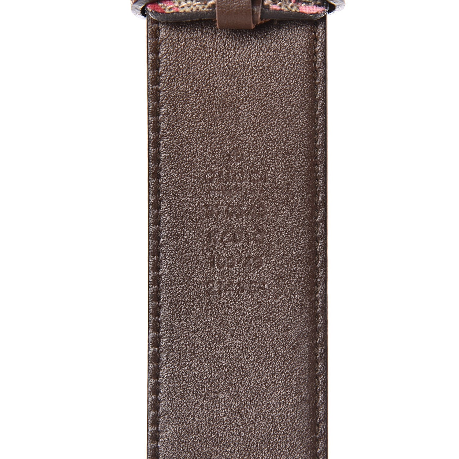 Gucci GG Supreme Monogram Bengal Interlocking G Belt 100 40 Beige Pink 4 of 7