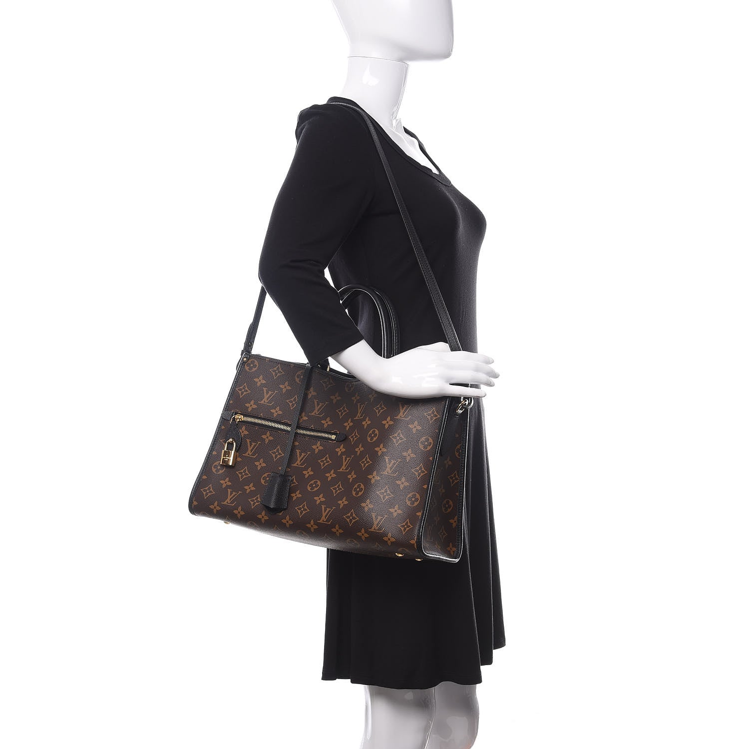 Louis Vuitton Monogram Popincourt MM Black 2 of 9