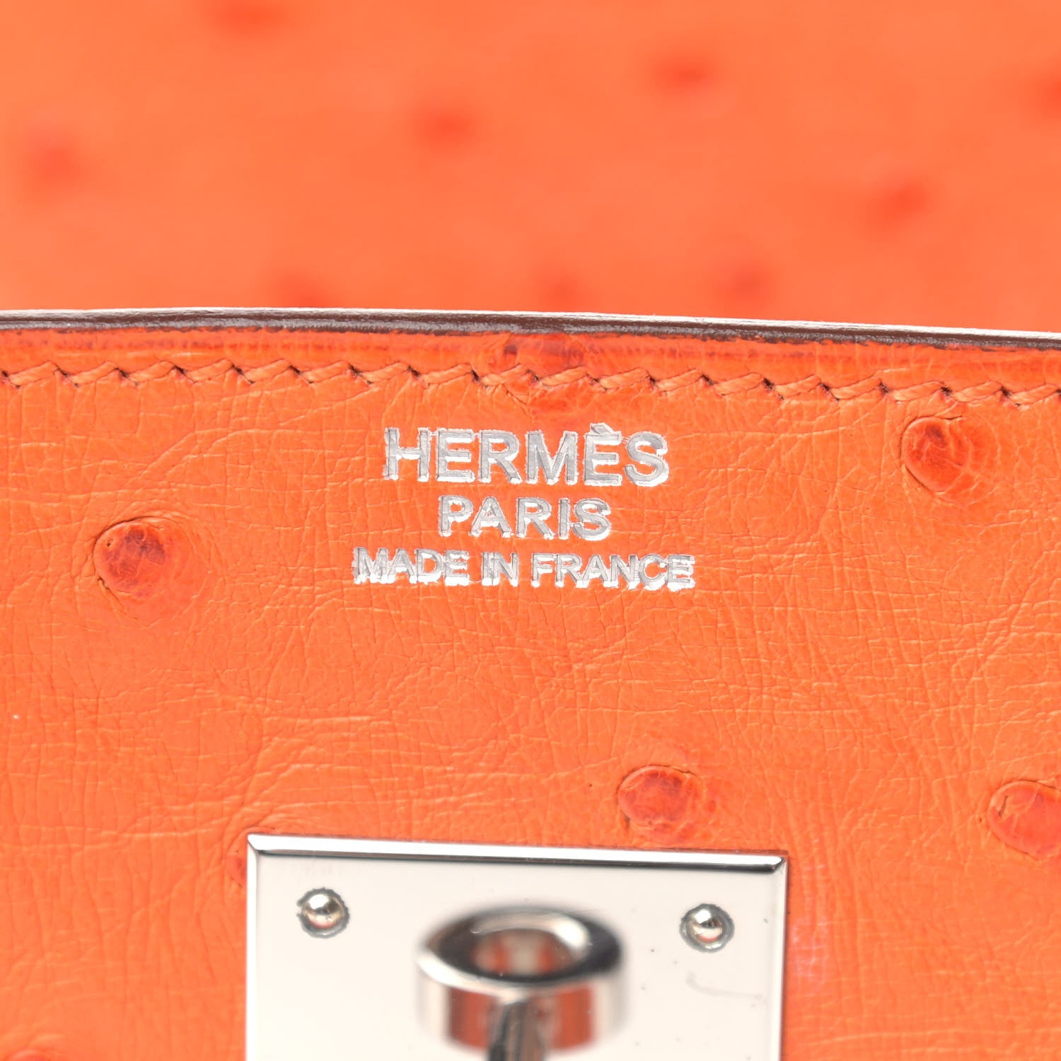 Hermes Ostrich Birkin 30 Tangerine 6 of 10