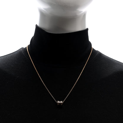Bulgari 18K Rose Gold Cermet Small B.Zero1 Pendant Necklace 2 of 5