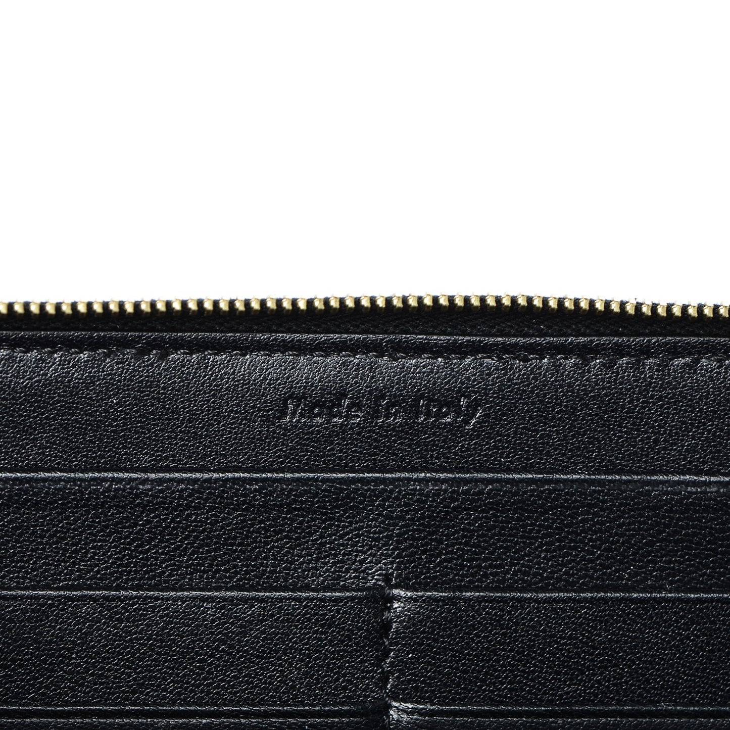 Lambskin Large Zip Around Multifunction Wallet Black