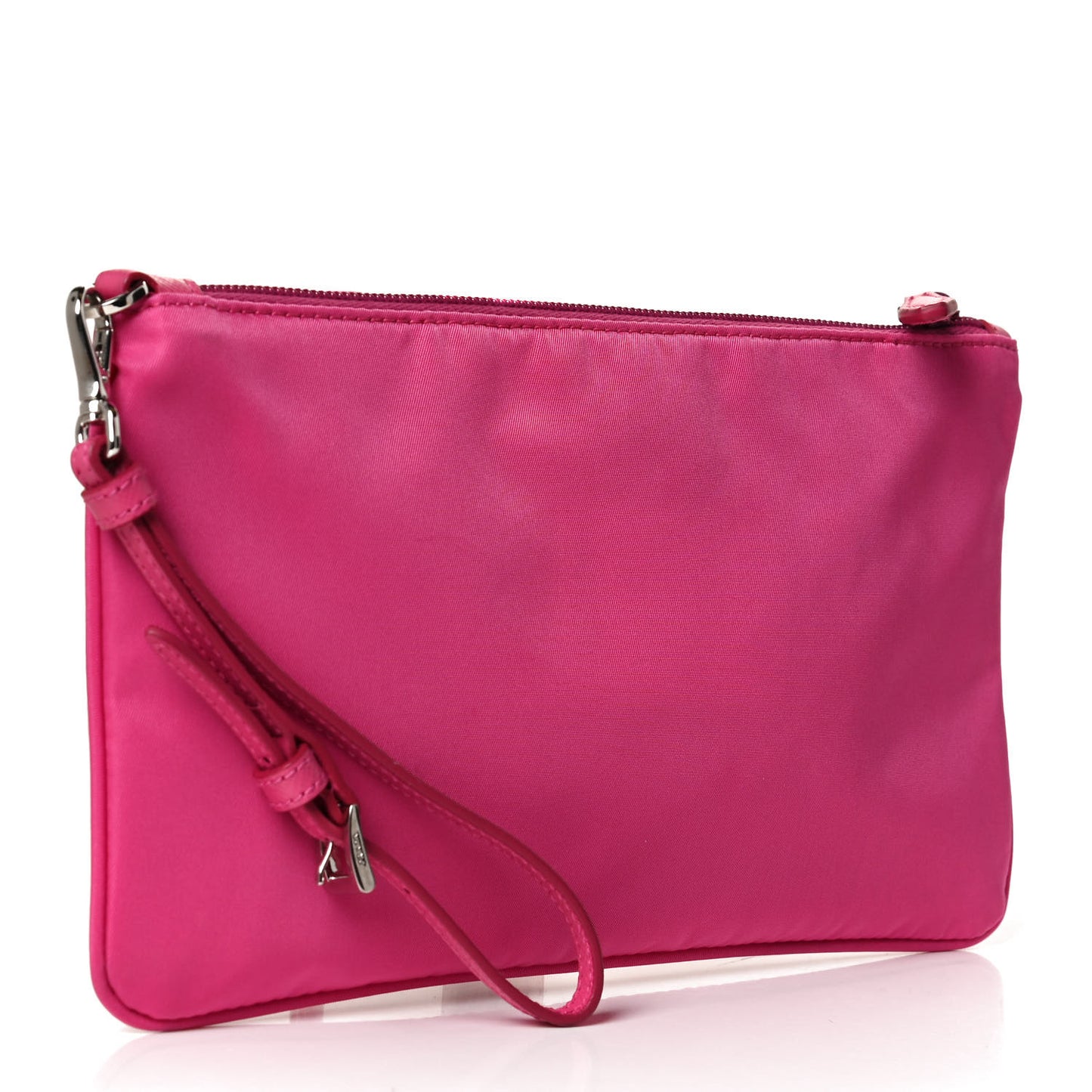 Tessuto Nylon Saffiano Wristlet Fuxia