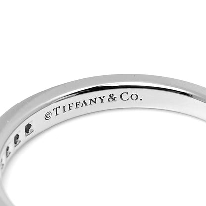 Tiffany Platinum Diamond .25ct Half Circle Wedding Band Ring 50 5.25 4 of 6