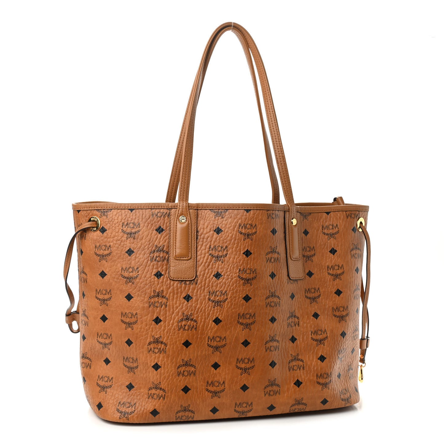 Visetos Medium Liz Reversible Shopper Tote Cognac