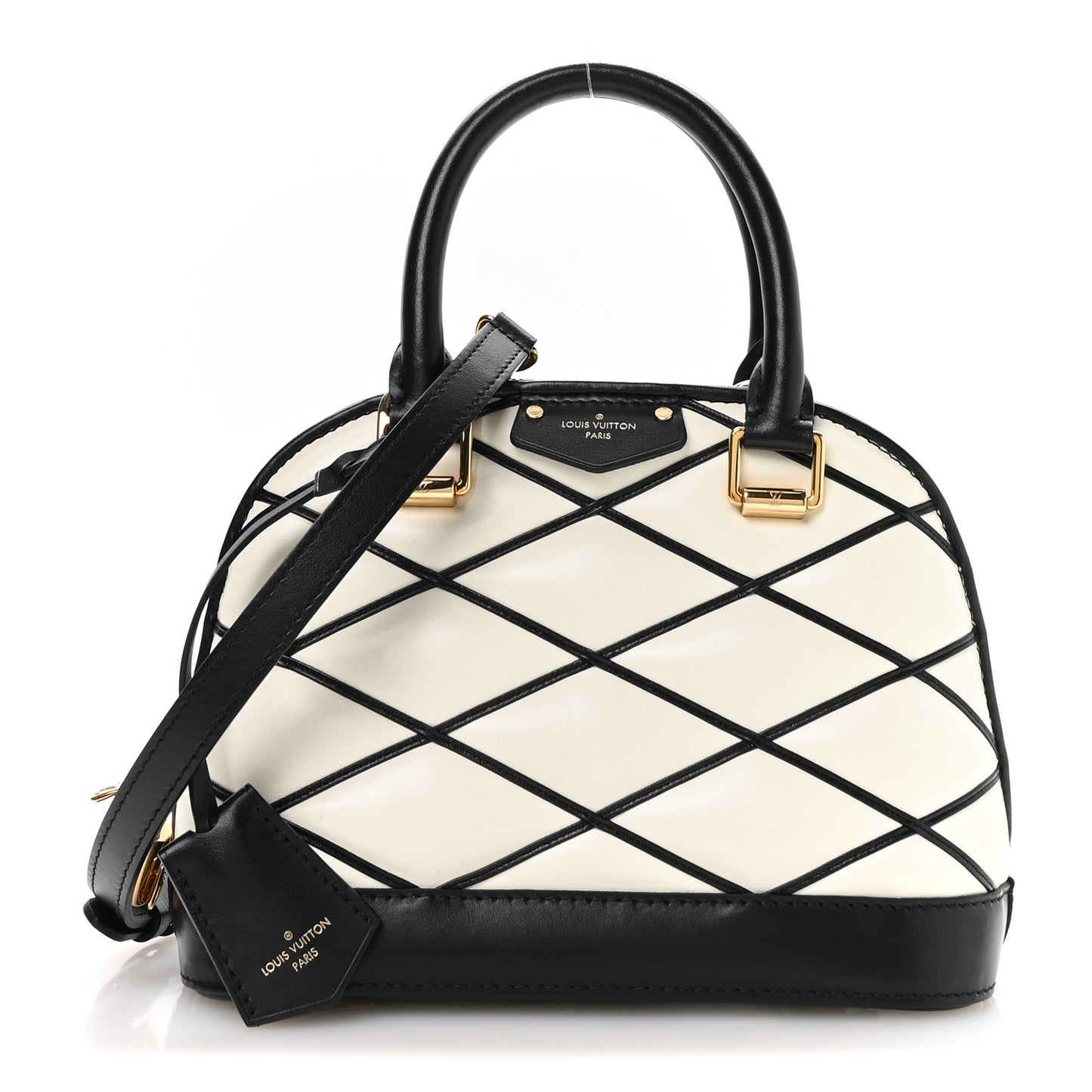 Lambskin Malletage Alma BB Black White