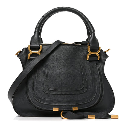 Chloe Calfskin Small Marcie Satchel Navy Ink 1 of 10