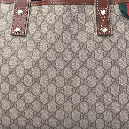 Gucci GG Plus Monogram Medium Signature Web Loop Tote Brown 10 of 10