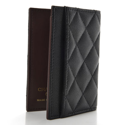 Chanel Caviar Quilted Card Holder Wallet Black 3 of 8