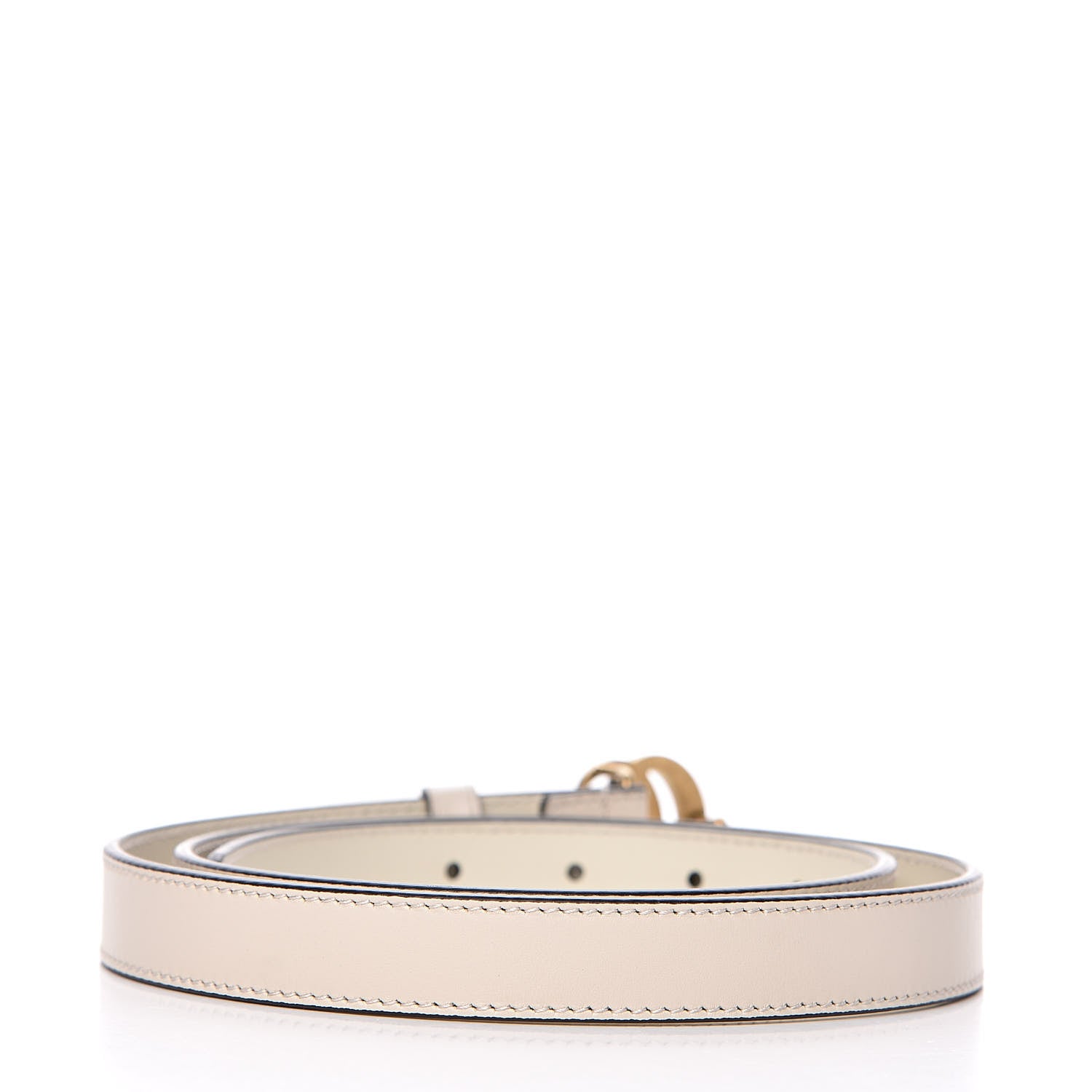 Gucci Calfskin Double G 20mm Belt 90 36 Mystic White 3 of 6