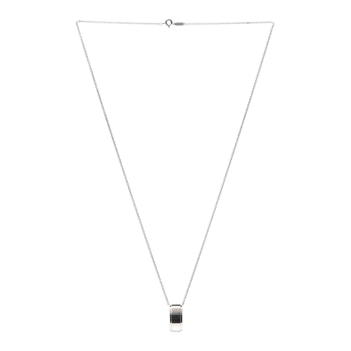 Sterling Silver Open Ring Pendant Necklace