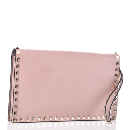 Valentino Garavani Nappa Rockstud Wristlet Clutch Water Rose 3 of 12