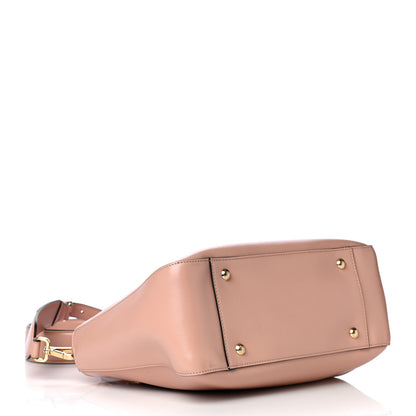 Fendi Vitello Glacier Small FF Tote Rosa Bourbon 3 of 13