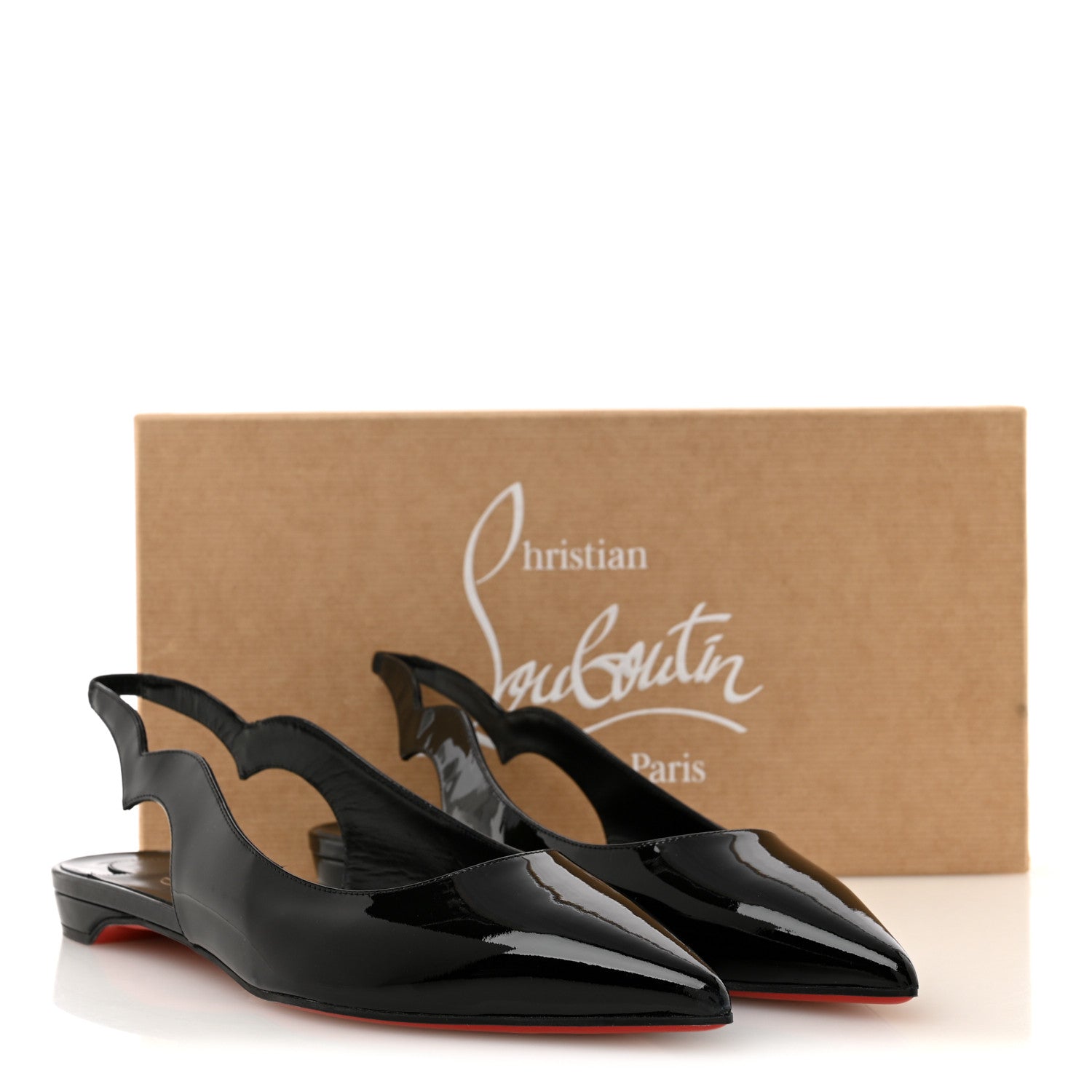 Christian Louboutin Patent Hot Chickita Slingback Flats 39.5 Black 11 of 11