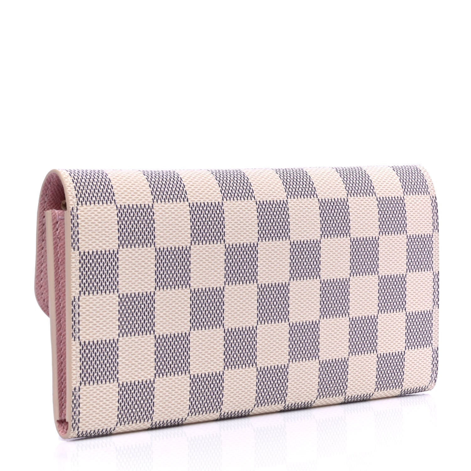 Louis Vuitton Damier Azur Emilie Wallet Rose Ballerine 2 of 5
