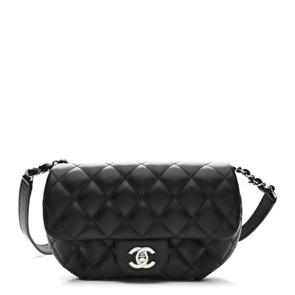 Chanel Calfskin Quilted CC Uniform Flap Belt Bag Black 1 of 10