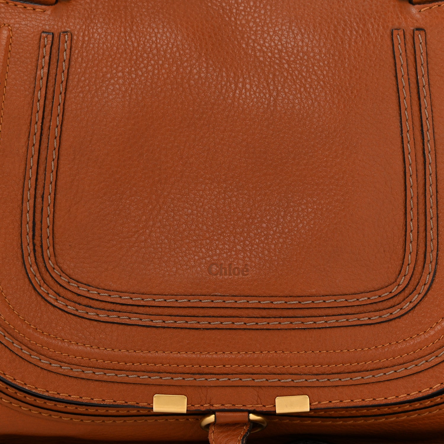 Chloe Calfskin Medium Marcie Satchel Tan 8 of 15