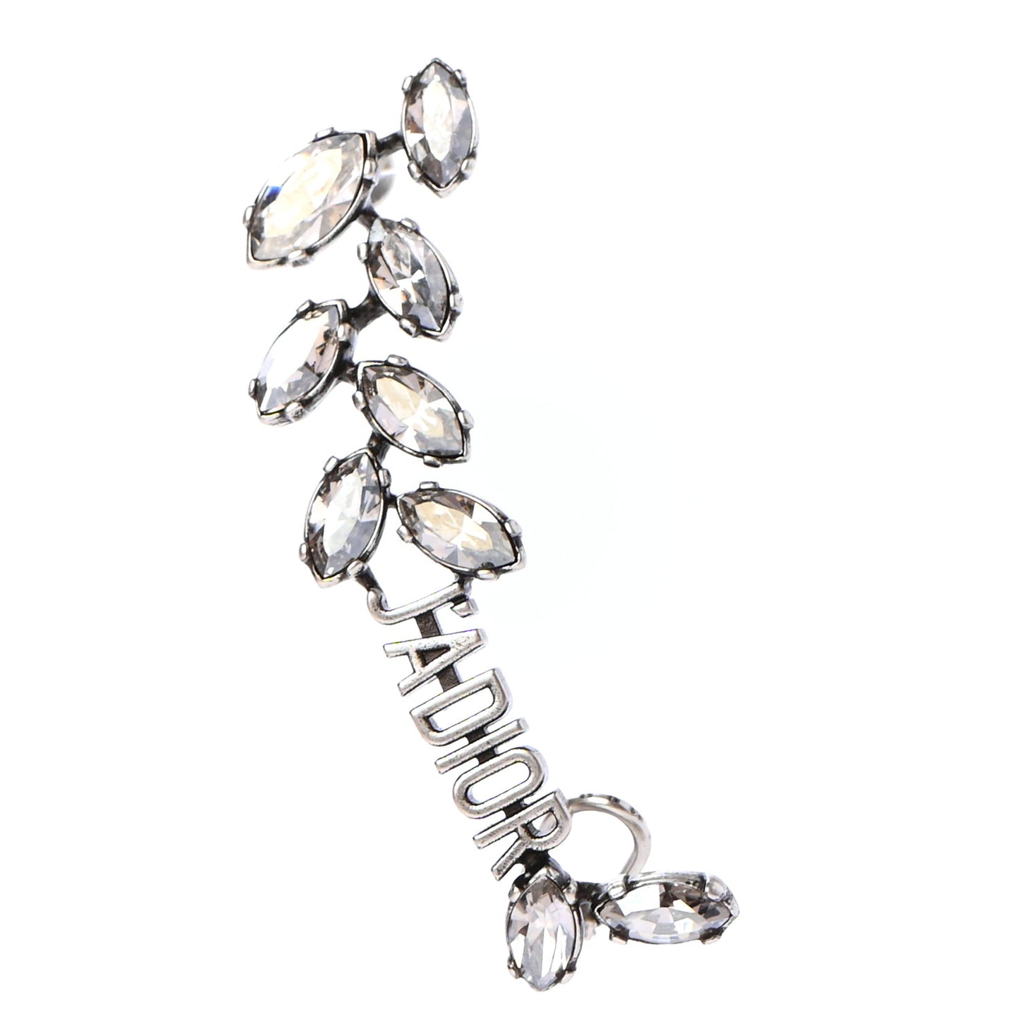Metal Crystal J'Adior Laurier Ear Cuff Silver