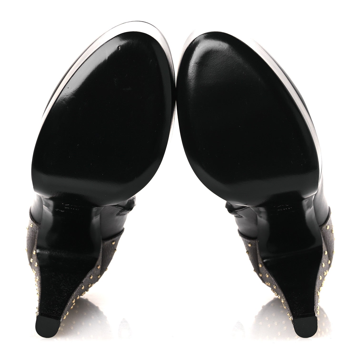 Louis Vuitton Soft Calfskin Monogram Afterglow Platform Ankle Boots 38.5 Black 7 of 12