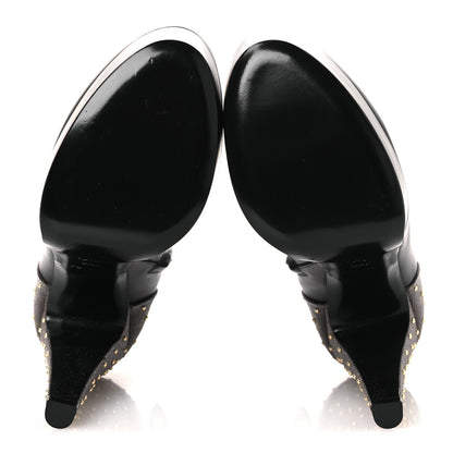 Louis Vuitton Soft Calfskin Monogram Afterglow Platform Ankle Boots 38.5 Black 7 of 12