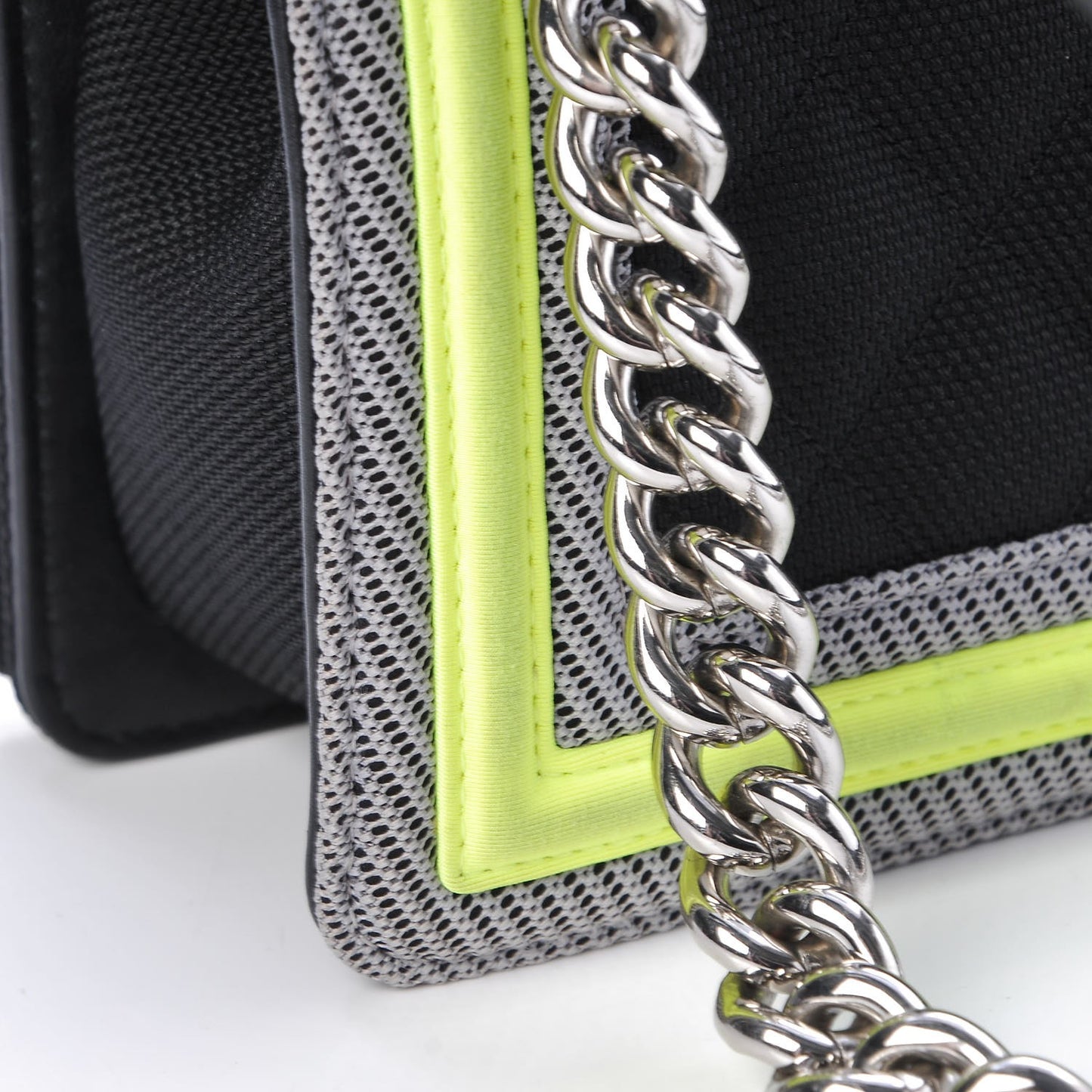 Canvas Quilted Small Fluo Boy Flap Black Grey Yellow