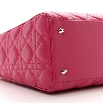 Christian Dior Lambskin Cannage Medium Lady Dior Pink 9 of 13