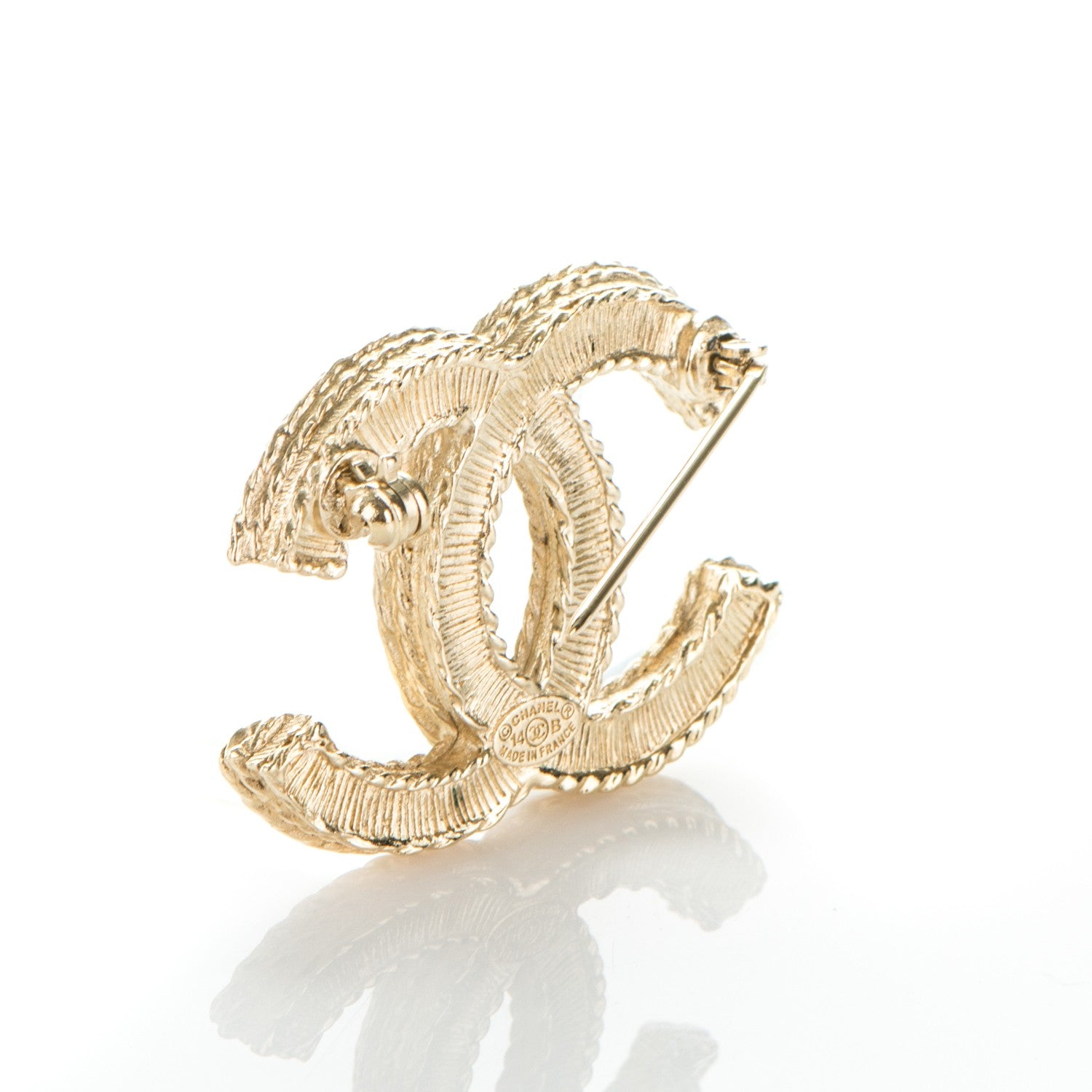 Chanel Pearl CC Brooch Gold 3 of 4
