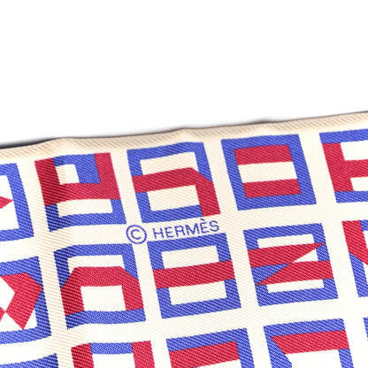 Hermes Silk Lettres Et Pois Maxi Twilly Cut Violet Jaune Vanille 4 of 4