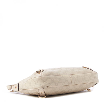 Gucci Guccissima Medium Abbey D Ring Hobo Off White 3 of 8