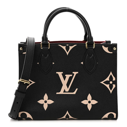 Louis Vuitton Empreinte Monogram Giant Onthego PM Black Beige 1 of 9