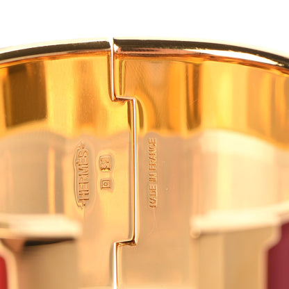 Hermes Enamel Extra Wide Clic Clac H Bracelet GM Red 4 of 4