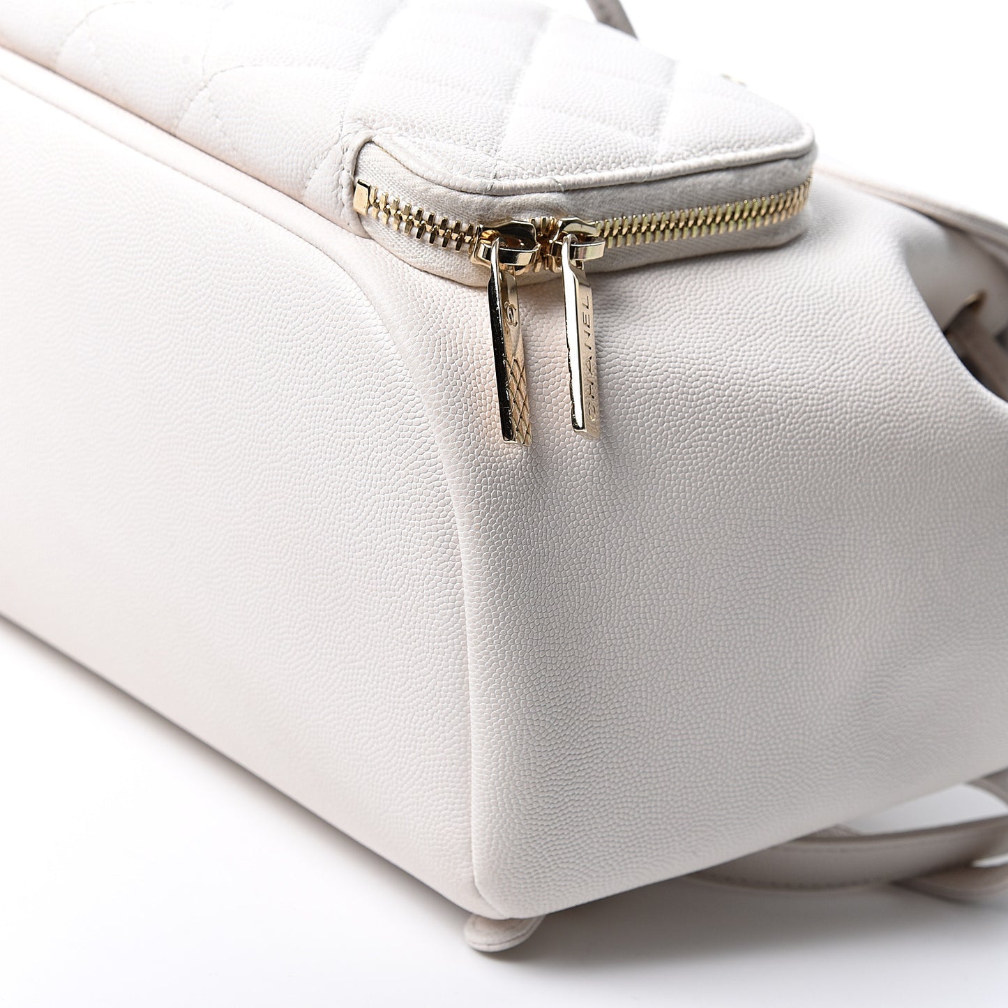 Caviar Quilted Business Affinity Backpack White