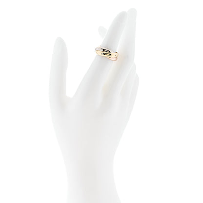 Cartier 18K Pink Yellow White Gold Diamond Medium Trinity Ring 49 5 2 of 5