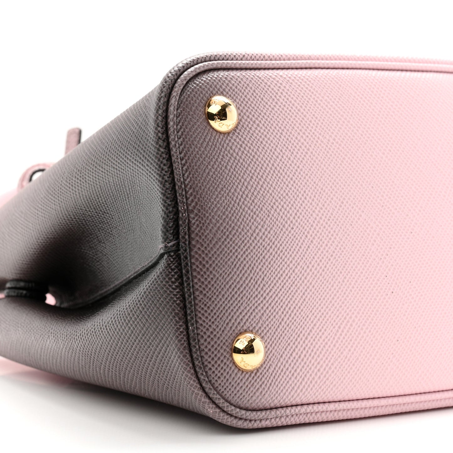 Saffiano Cuir Mini Double Bag Alabastro