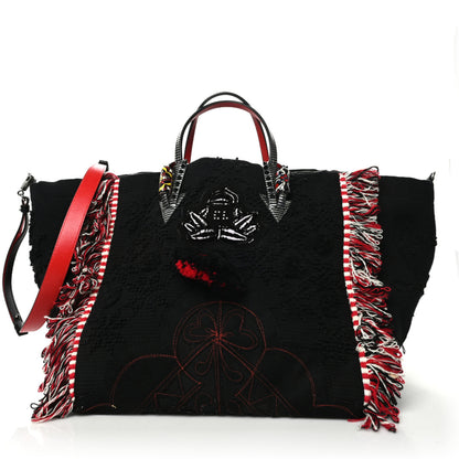 Christian Louboutin Cotton Embroidered Portugaba Black 1 of 11