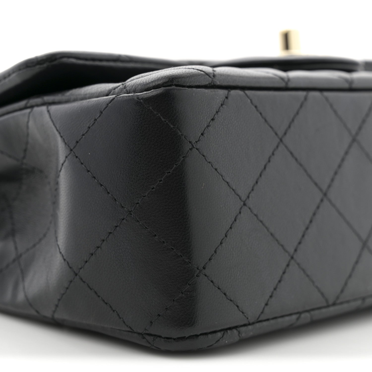 Chanel Lambskin Quilted Mini Rectangular Flap Black 9 of 11