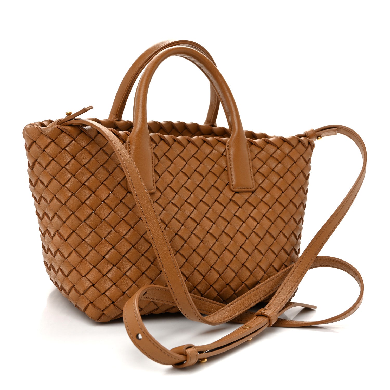 Bottega Veneta Nappa Intrecciato Mini Cabat Caramel 4 of 10